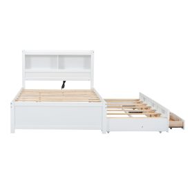 Full Size Platform Bed With Trundle, Drawers And USB Plugs 31 Full Size Platform Bed With Trundle, Drawers And USB Plugs