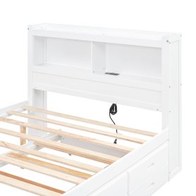 Full Size Platform Bed With Trundle, Drawers And USB Plugs 34 Full Size Platform Bed With Trundle, Drawers And USB Plugs