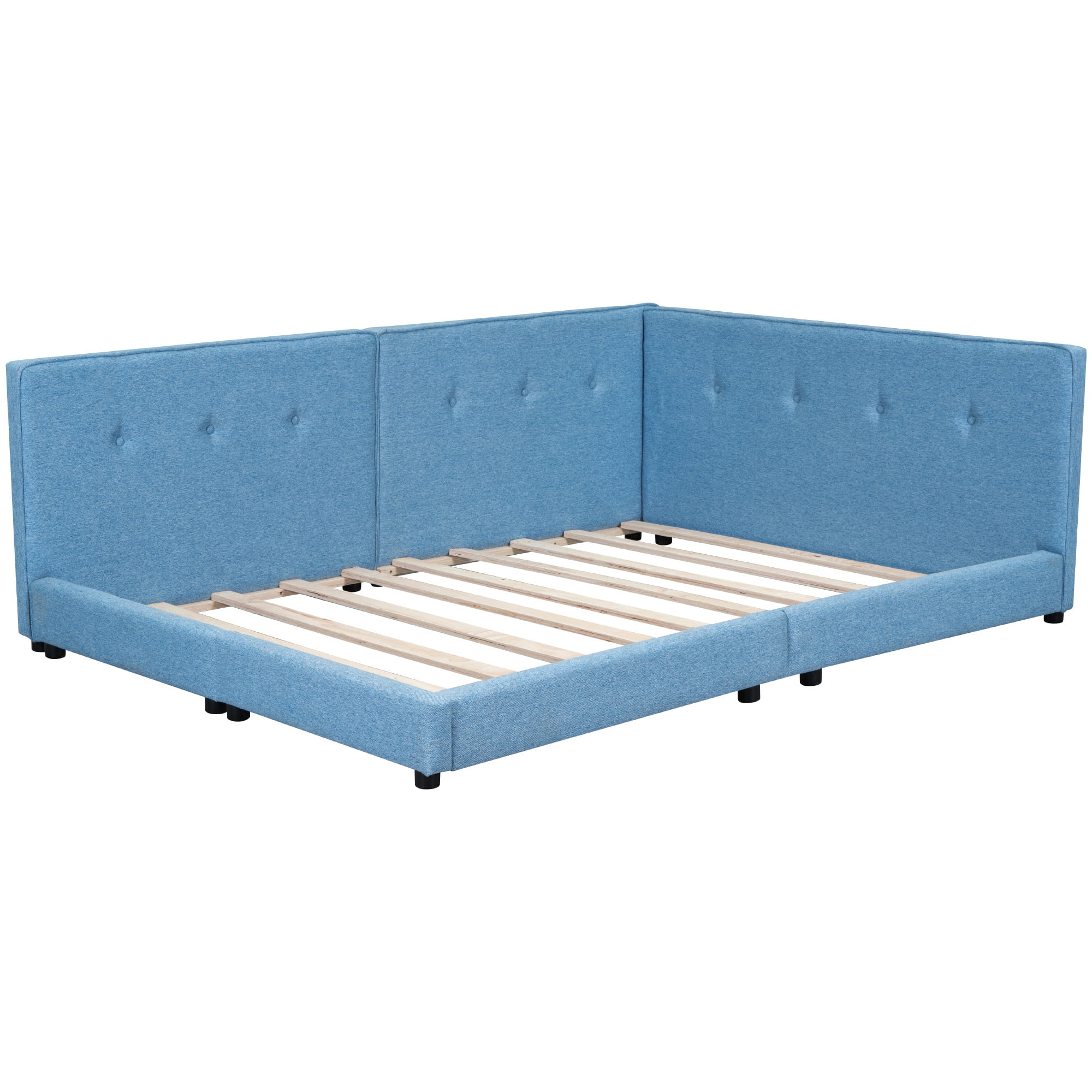 Upholstered Queen Size Platform Bed with USB Ports 11 Upholstered Queen Size Platform Bed with USB Ports