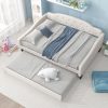 Full Size Upholstered Tufted Daybed Bed With Twin Size Trundle 1 Full Size Upholstered Tufted Daybed Bed With Twin Size Trundle