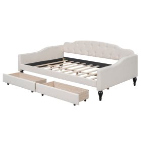 Full Size Upholstered Tufted Daybed Bed With Two Drawers 30 Full Size Upholstered Tufted Daybed Bed With Two Drawers