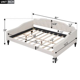 Full Size Upholstered Tufted Daybed