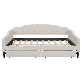 Full Size Upholstered Tufted Daybed Bed With Two Drawers 28 Full Size Upholstered Tufted Daybed Bed With Two Drawers