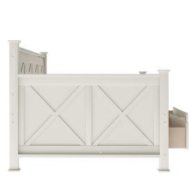X-Shaped Twin Size Daybed with 2 Large Drawers