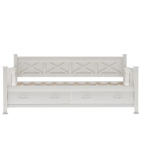 X-Shaped Twin Size Daybed with 2 Large Drawers