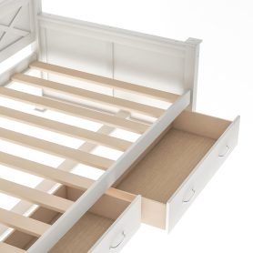 X-Shaped Twin Size Daybed with 2 Large Drawers