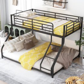 Metal Twin XL over Queen Floor Bunk Bed