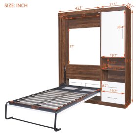 Twin Size Murphy/Wall Bed With Cabinet