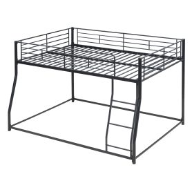 Metal Full XL over Queen Floor Bunk Bed
