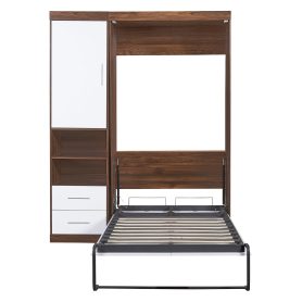 Twin Size Murphy/Wall Bed With Cabinet