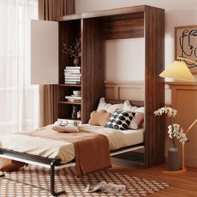 Twin Size Murphy/Wall Bed With Cabinet