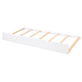 Full Size Storage Platform Bed With Pull Out Shelves, Twin Size Trundle And 2 Drawers