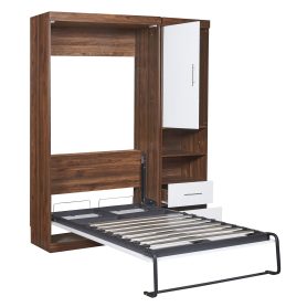 Twin Size Murphy/Wall Bed With Cabinet