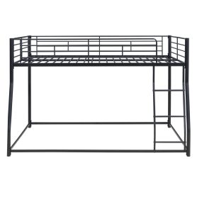 Metal Full XL over Queen Floor Bunk Bed