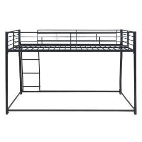 Metal Full XL over Queen Floor Bunk Bed