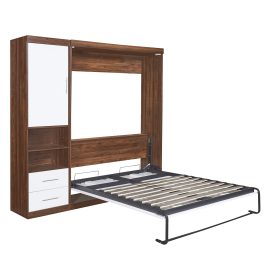 Full Size Murphy Bed With Cabinet