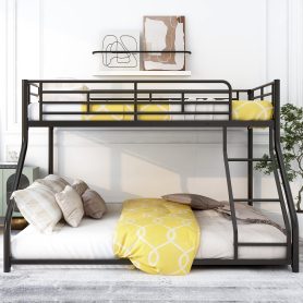 Metal Twin XL over Queen Floor Bunk Bed