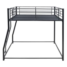 Metal Full XL over Queen Floor Bunk Bed