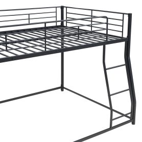 Metal Full XL over Queen Floor Bunk Bed