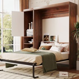 Full Size Murphy Bed With Cabinet