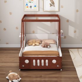 Twin Size Car-Shaped Platform Bed For Kids 21 Twin Size Car-Shaped Platform Bed For Kids