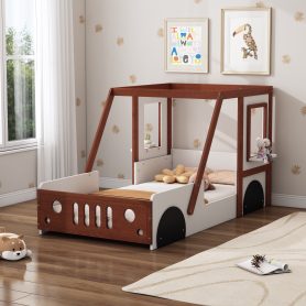 Twin Size Car-Shaped Platform Bed For Kids 22 Twin Size Car-Shaped Platform Bed For Kids