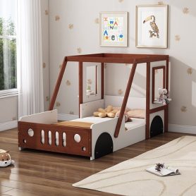 Twin Size Car-Shaped Platform Bed For Kids 16 Twin Size Car-Shaped Platform Bed For Kids