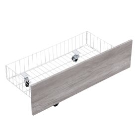 Twin Size Metal Platform Bed With MDF Headboard And Footboard