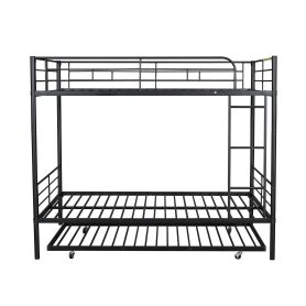 Full Over Full Metal Bunk Bed With Trundle