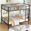 Full Over Full Metal Bunk Bed With Trundle