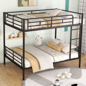 Full Over Full Metal Bunk Bed With Trundle