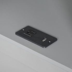 Twin Over Twin Bunk Bed With LED Light And USB Poarts