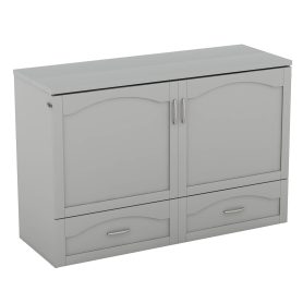 Queen Size Murphy Bed With Drawer And A Set Of Sockets & USB Ports