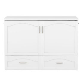 Full Size Murphy Bed With Drawer And A Set Of Sockets & USB Ports