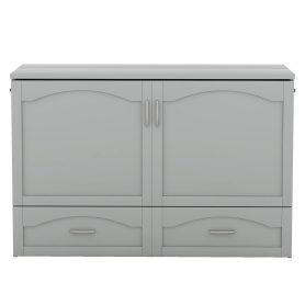 Queen Size Murphy Bed With Drawer And A Set Of Sockets & USB Ports