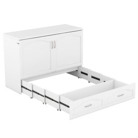 Full Size Murphy Bed With Drawer And A Set Of Sockets & USB Ports