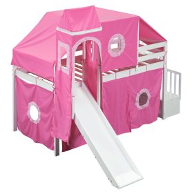 Twin Size Loft Bed With Tent And Tower