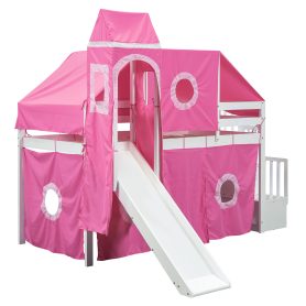 Twin Size Loft Bed With Tent And Tower