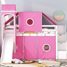 Twin Size Loft Bed With Tent And Tower