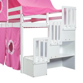 Twin Size Loft Bed With Tent And Tower