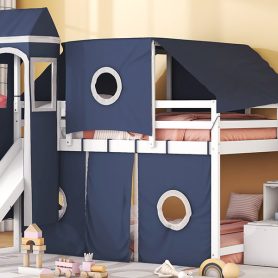 Full Size Loft Bed With Tent And Tower