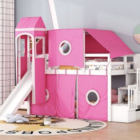 Twin Size Loft Bed With Tent And Tower