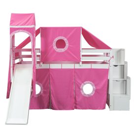 Twin Size Loft Bed With Tent And Tower