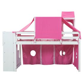 Twin Size Loft Bed With Tent And Tower