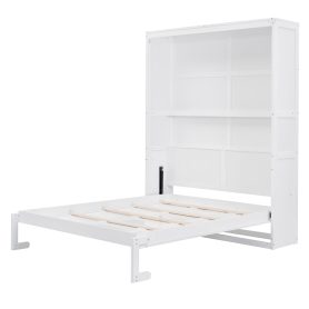 Queen Size Murphy / Wall Bed With Shelves
