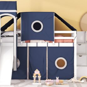 Full Size Loft Bed With Tent And Tower