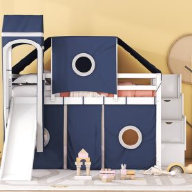 Full Size Loft Bed With Tent And Tower