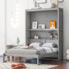Queen Size Murphy Bed Wall Bed With Shelves