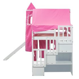 Twin Size Loft Bed With Tent And Tower