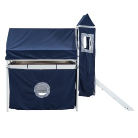 Full Size Loft Bed With Tent And Tower